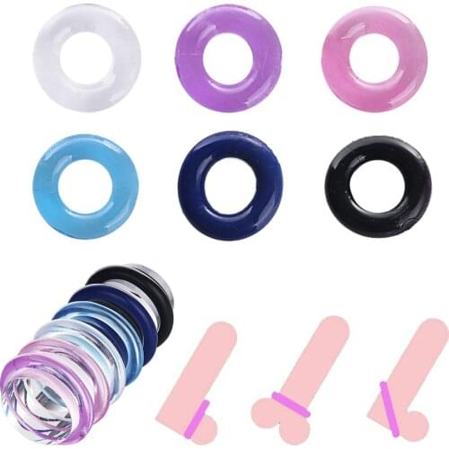 5PCS Silicone Cock Ring Male Penis Enlargement Ejaculation Delay Chastity Device Lock Sperm Cockring Penis Sleeve Rings Sex Toys