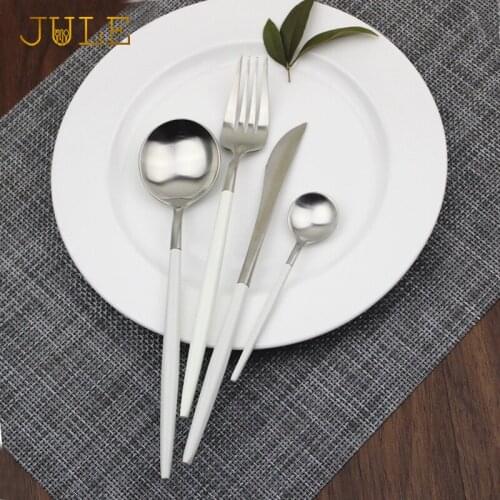 Royal Dinnerware Set of 24 pieces 18/10 Stainless Steel Western Food Tableware Sets Dining Knife Fork Dinner Cutlery Sets