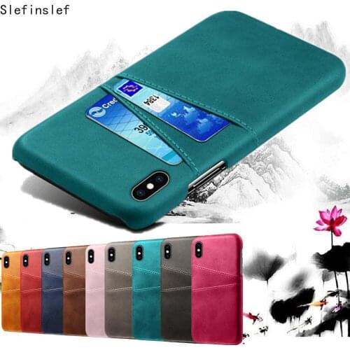 Leather Card Holder Phone Case For iPhone XR XS X 11 Pro MAX 7 8 Plus 6 6s PU Leather Case For iPhone XS MAX 4 4s 5 5s SE Cover