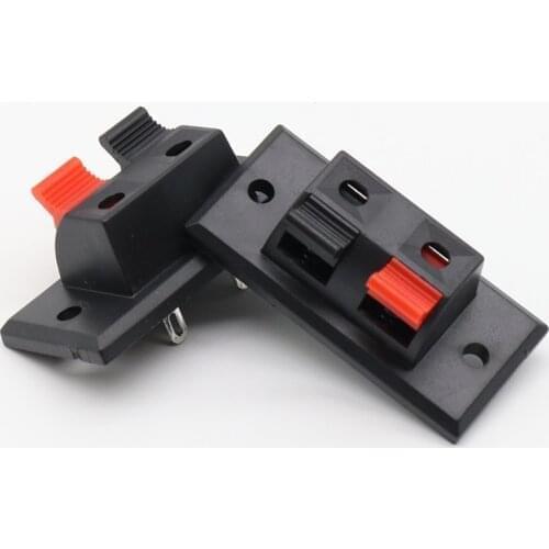 2017 Hot 5 Pcs 2 Positions Connector Terminal Push in Jack Spring Load Audio Speaker Terminals