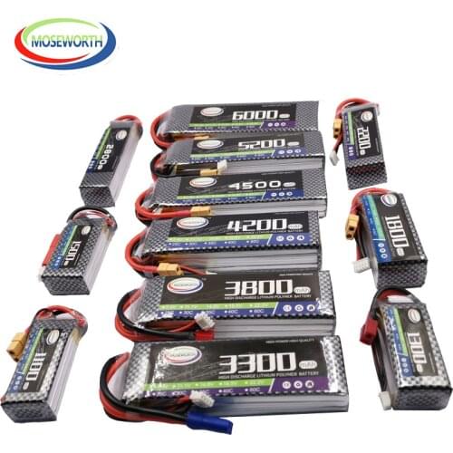 RC LiPo Battery 3S 11.1V 1300 1800 2200 2600 3500 4200 5200 6000 10000 12000 22000mAh FOR Drone Airplane Car Quadcopter Boat