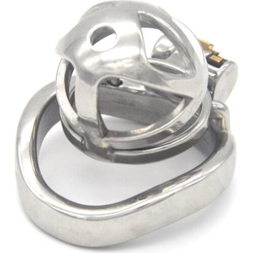 Male Chastity Device Stainless Steel Cock Cages BDSM Toys Removable Metal Penis Cage Hollow Penis Rings Sex Toys for Man G7-241A