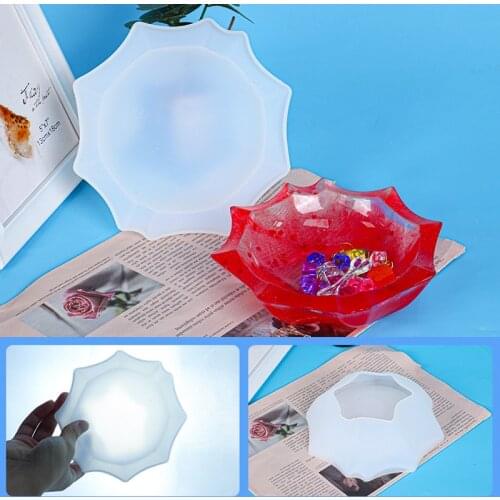 New Durable DIY Handicraft Decoration Silicone Fruit Plate Snack Tray Mold Resin Casting Jewelry Trinkets Storage Mould