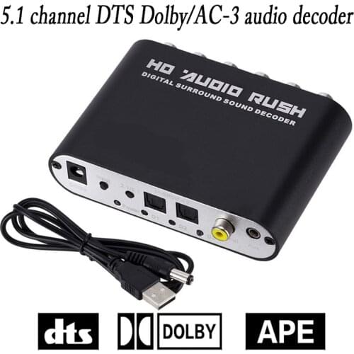 New Digital 5.1 Audio Decoder Dolby Dts/ac-3 Optical To 5.1-channel Rca Analog Converter Sound Audio Adapter Amplifier For Tv