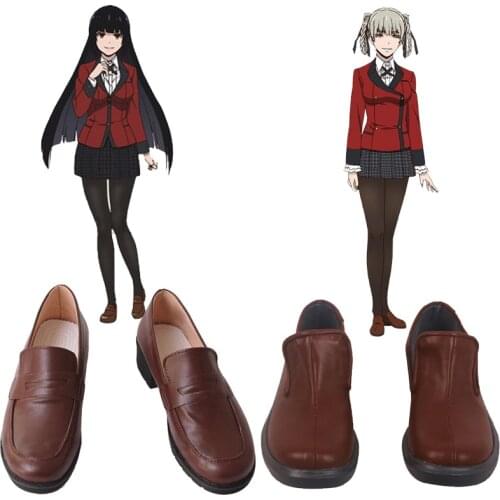 Cosroad Jabami Yumeko Shoes Compulsive Gambler Cosplay Shoes Momobami Kirari Jabami Yumeko Cosplay Boots