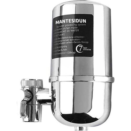 Tap Water Purifier Kitchen Faucet Metal Front-Loading Water Filter Reusable Washable Ceramic Activated Carbon Water Cleaner