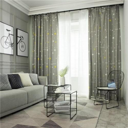 Beautiful Stars Window Curtains For Kids Living Room Bedroom Children Boys Girls Soft Hand Feeling Custom Made Drapes