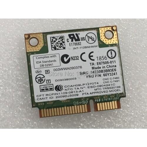 SSEA Wholesale New For Intel Wireless-N 1000 Half Mini PCI-E Card for IBM Lenovo E40 SL410 T420 T430 T510 Y460 Y470 60Y3241