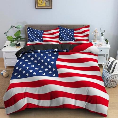 American Flag Duvet Cover Set Bedding Quilt EU/US/AU/UK Single Twin Full Queen King Size