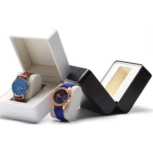 Luxury 11*10*7.5Cm Black White Watch Display Box with Pillow Jewelry Storage Organizer Case Decoration Gift Man Woman Watch Box