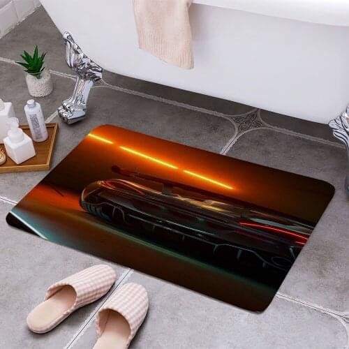 Silver Mclaren Carpet Areas Rug Non-slip Floor Mat Rug 3D Printing Living Room Bedroom Door Mat Home Decoration