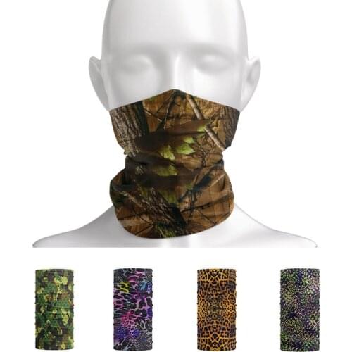 Tactical Bandana Summer Face Scarves Tubular Head Mask Leopard Scraf Camo Anti-UV Windproof Soft Neck Gaiter Cover Men Women