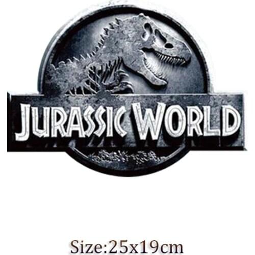 Thermal Patches Appliques For Clothes Stickers On Fabric Movie Jurassic Park Stripes Applique Badge On The Back Stripes On Jeans