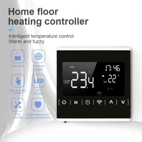 AC85~250V Touch Screen Electric Heating Room Thermostat Temperature Controller Thermoregulator 16A Floor Heating