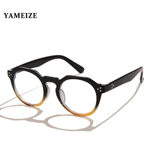 Unisex Anti Blue Rays Computer Glasses Women Vintage Round Frame Gaming Glasses Men Anti Eye Strain light Blocking Eyewear