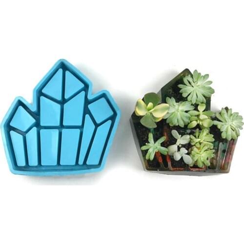 Jewelry Storage Box Mini Resin Crystal Flowerpot Mold Reusable Dust Resistant Homemade Resin Casting DIY Crafts Mold for Girl