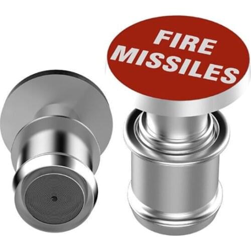 1pc EJECT FIRE MISSILES Button Cigarette Lighter Replacement Cover 12V Power Source Fits for Most Automotive Vehicles
