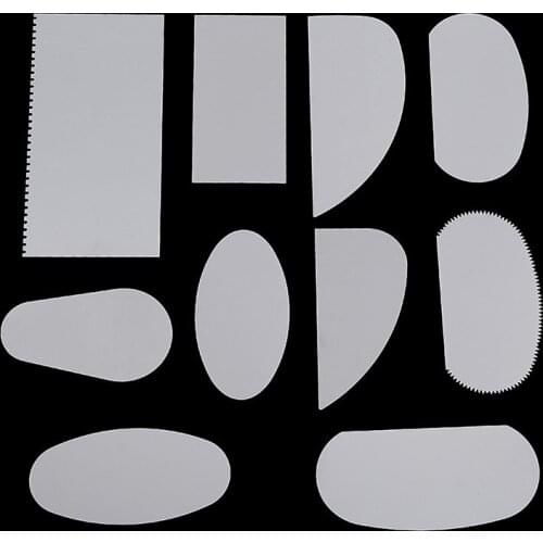 10pcs Pottery Clay Stainless Steel Scraper For Polymer Cutter Ceramic Serrated Tools Sculpture Ceramics Molding Tool