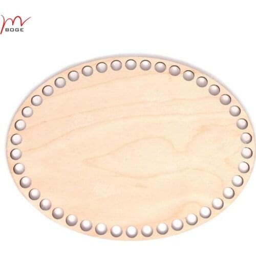10 pieces OVAL wood base for crochet basket 20*15cm/30*20cm Wood base blank cross base Knitting supplies