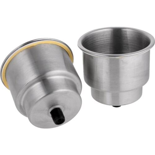 2x Stainless Steel Cup Drink Bottle Stand Holder Base for Car Boat Yacht RV