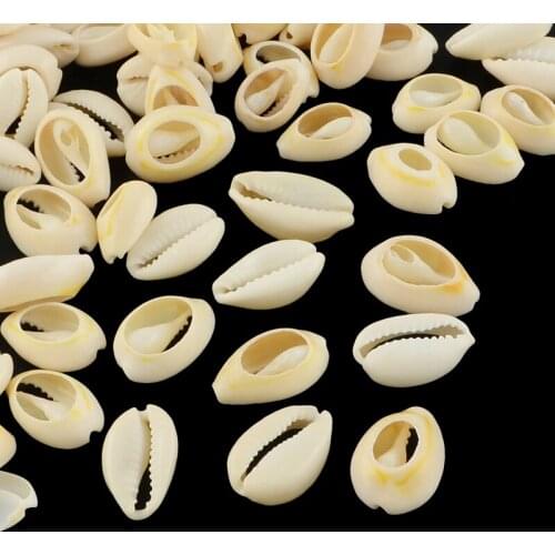 50pcs Cowrie Shell Beads Seashell Beads White for Women Jewelry Bracelet Necklace Earring Making