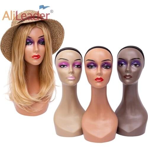 Alileader Famel Wig Display Mannequine Head White Brown Black Wig Display Stand Mannequine Head Hats Wig-Head-Stand