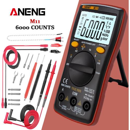 ANENG M11 Digital Multimeter 6000 Counts Profissional Transistor Tester Multimetro Multitester Analogico Lcr Meter Rm101/zt102