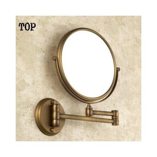 Antique bathroom 8 inch mirror magnifying mirror with wall mounting cosmetic mirror bathroom illuminated mirrors