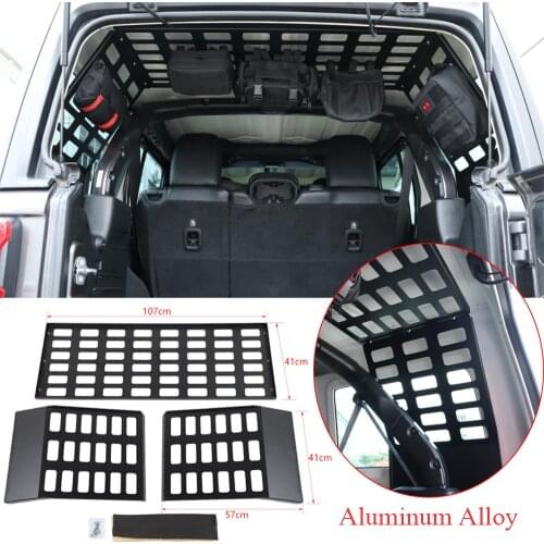 Aluminum Alloy Rear Trunk Luggage Rack Cargo Shelf Holder For for Jeep Wrangler JL 2018-2020 4-Door