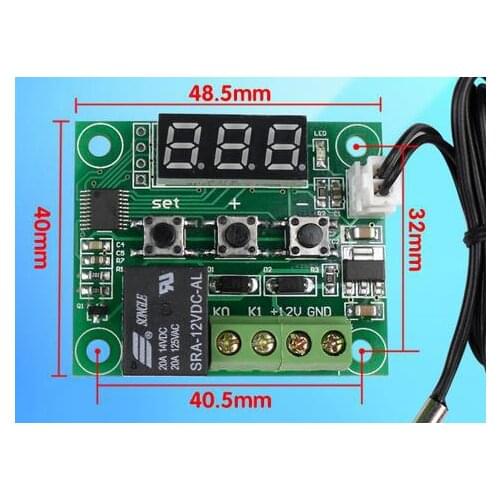 Free Shipping! 5pcs W1209 high precision mini digital temperature controller Thermo switch sensor