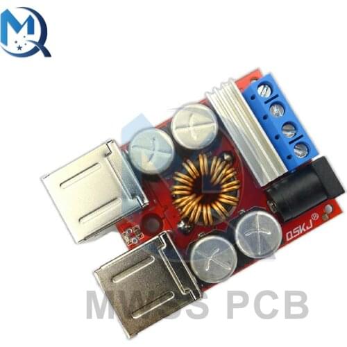 DC-DC Car Charging Board 8V 35V To 5V 10A Phone Step Down Buck Converter Power Supply Module 4 Port USB Voltage Regulator