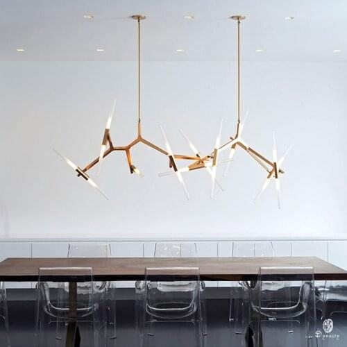 Decorative Rotate Pendant Lamp LED G9 Branch Hanging Lights Tree Design Angle Adjust Foyer Restaurant Home Lighting Fixture