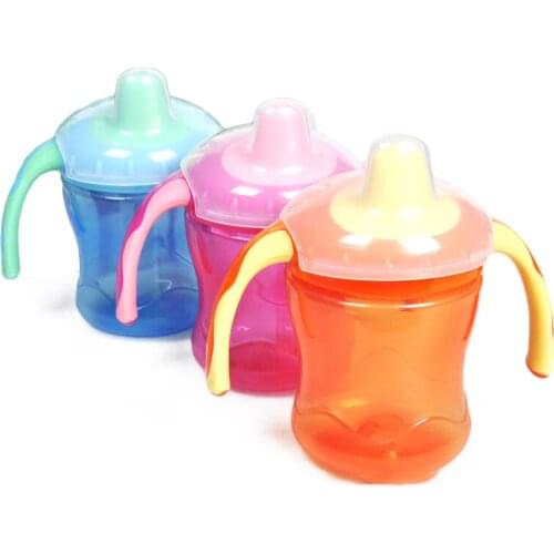 Baby Training Feeding Bottles Cups for Babies Kids Water Milk Bottle Feeding Handle Soft Mouth Duckbill Sippy High Quality