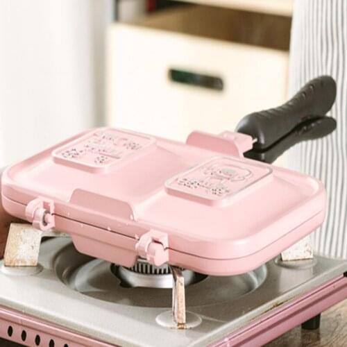 Double Side Grill Fry Pan Non-Stick Cookware Stainless Steel Double Face Pan Steak Fry Pan Kitchen Accessories Cooking Tool