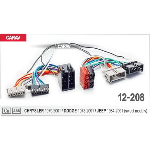 CARAV 12-208 Adapter cable ISO T-Cable for CHRYSLER for DODGE for JEEP Parrot THB SOT T-Harness Adaptor ISO Wiring Lead