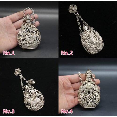 Chinese Miao silver copper retro hollow unicorn Phoenix/lion/flower and bird/various sachet pendant ornaments/No.1---No.4 styles
