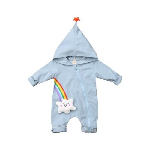 2018 Newborn Infant Baby Boy Girl Long Sleeve Romper Jumpsuit Cotton Outfits Clothes Size 0-24M