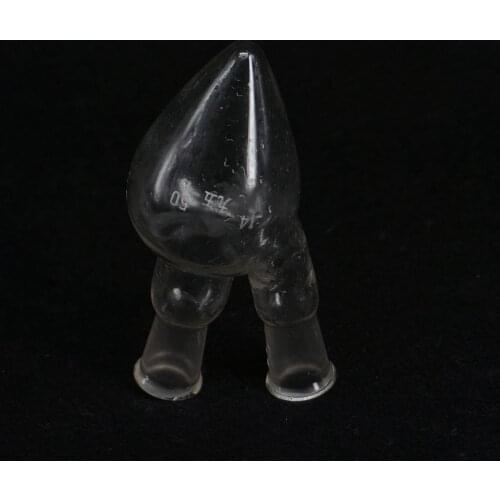 50ml 14/23 Joint Twin Neck Pear Shape Glass Flask Quickfit Laboratory Ware