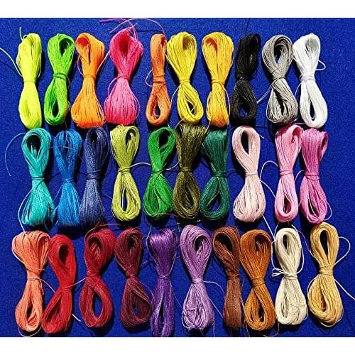 LINHASITA 300 meters waxed thread 0,5mm, 30 colors X10 meters per Color