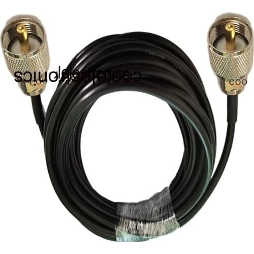 LMR195 Long UHF PL259 Male to Long UHF PL259 Plug for Car Mobile Radio Antenna Coax Cable 50cm 1/2/3/5/10/15/20/30m