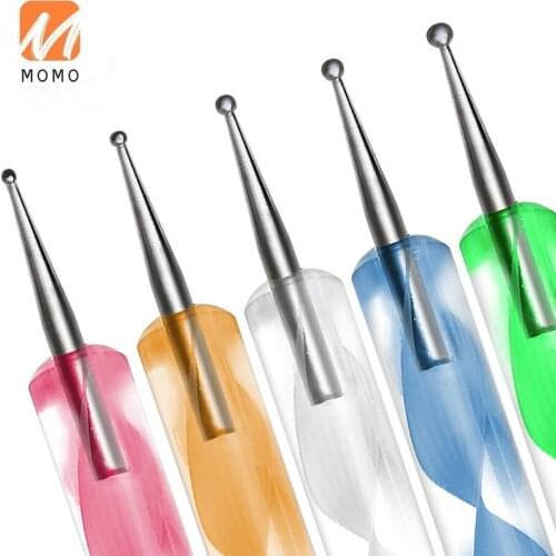 Manicure Implement Spot Drill Pen Painting Pen Polka Dot Brush Hook Pen Spot Drill Polish Phototherapy Plastic 5 Pieces