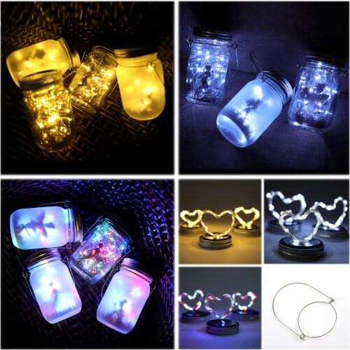 Frosted Elf Jar Solar Mason Bottle Light Jar Light String LED Bottle Cap Garden Lighting Halloween Christmas Decoration