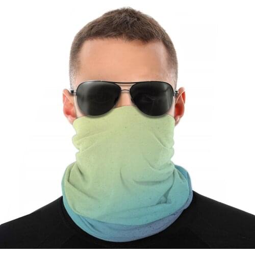 Gradient From Green To Blue Scarves Neck Face Mask Men Women Fashion Neck Gaiter Neck Bandana Dustproof Headband Outdoor Hiking