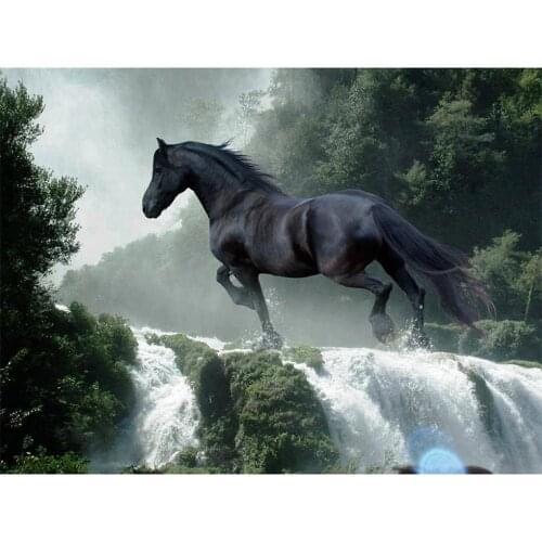 Animal Horse DIY Embroidery Cross Stitch 11CT Kits Needlework Craft Set Cotton Thread Printed Canvas Home Decoration Room