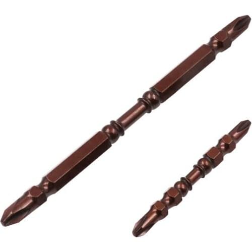 S2 Alloy Steel Double Head Electric Screwdriver Set 1/4" Hardness Magnetic 65MM 110MM Cross Head Screwdriver Bit Phillips Screw