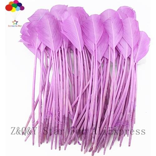 Natural 25-30CM Turkey nest Lin Wotou feather dyed light purple DIY craft jewelry decoration accessories