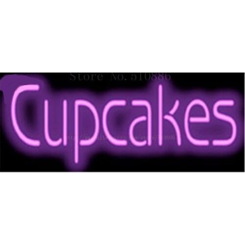 Cupcakes NEON SIGN REAL GLASS BEER BAR PUB LIGHT SIGNS store display bakery pastry cake bread food Advertising Lights 17*14"