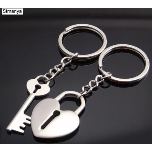 New Men Heart shaped key High Quality Metal key Holder Bag Charm Accessories Hot Women Best Couple Gift Jewelry K1919