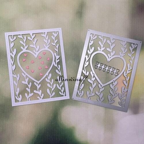 New Heart Vines frame Metal Cutting Dies Stencils Die Cut for DIY Scrapbooking Album Paper Card Embossing