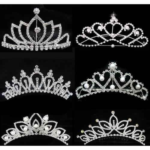 New Arrivals Wedding Rhinestone Tiaras Crowns Female Girls Hair Comb Heart Bridal Bridesmaids Tiaras Hair Accessories Jewelry